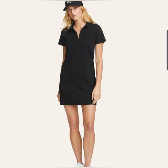 EDDIE BAUER Women's Thistle Textured Short-Sleeve Dress XXL Black - Picture 2 of 13